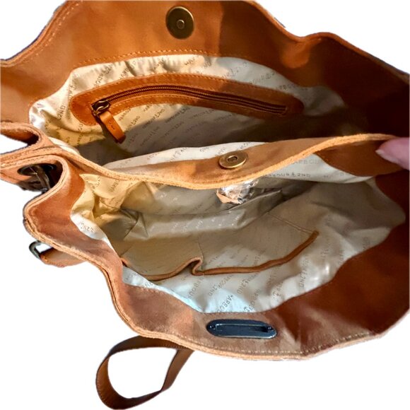 SALE ~ Harbour 2nd Crossbody Suede Bucket Bag in Cognac Adjust Strap NWT - Picture 9 of 12